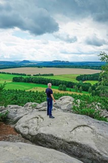 View from Rauenstein towards Koenigstein Fortress
