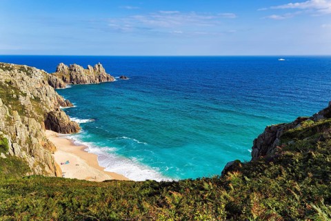 Treen cliffs and Pedn Vounder beach