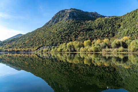 Landscape on the river Crnojevic near Rijeka Crnojevica