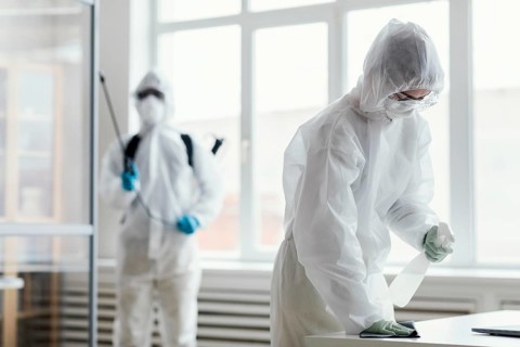 People protective equipment disinfecting