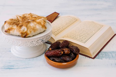 Arabian food composition ramadan quran