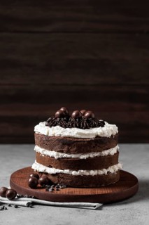 Front view delicious cake