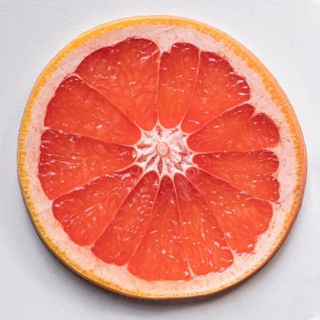 Top view delicious grapefruit slice