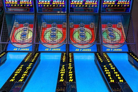 Slot machine in amusement park