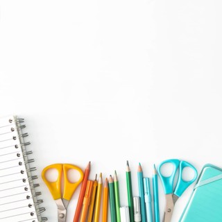 Colorful school supplies