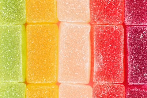 Full frame shot colorful jelly candies
