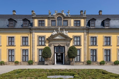 Detail of the Herrenhausen Gallery building in Herrenhausen Palace and Gardens