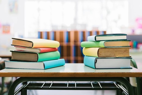 Books school desk class