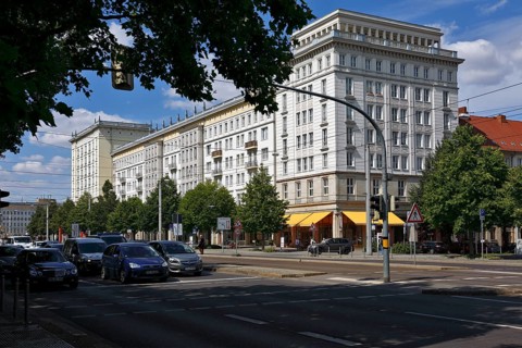 Post-Stalinist architecture in the city centre of Magdeburg