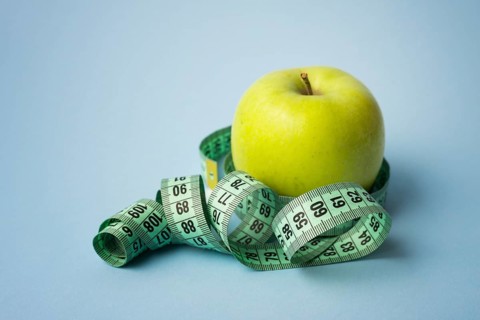 Modern sport composition with apple