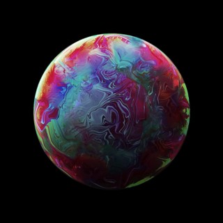 Abstract background dark pink blue sphere