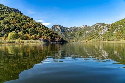 Landscape on the river Crnojevic near Rijeka Crnojevica
