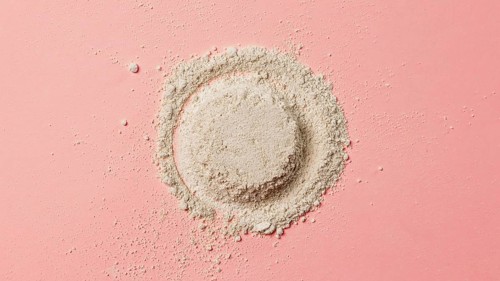 Top view clay powder mixture