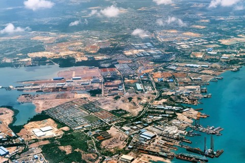Aerial view of residential