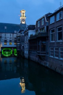 Dordrecht City Hall in the blue hour
