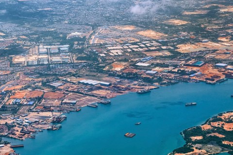 Aerial view of residential