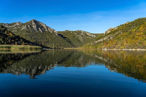 Landscape on the river Crnojevic near Rijeka Crnojevica