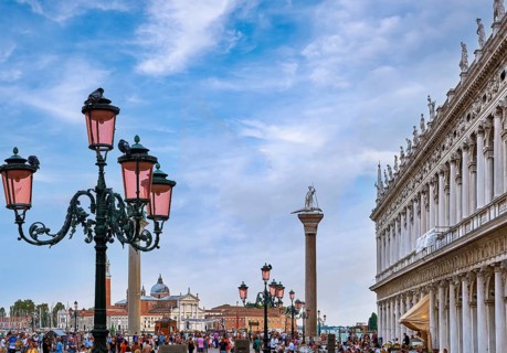 View of Piazzetta of St Mark's or San Marco square In Venice