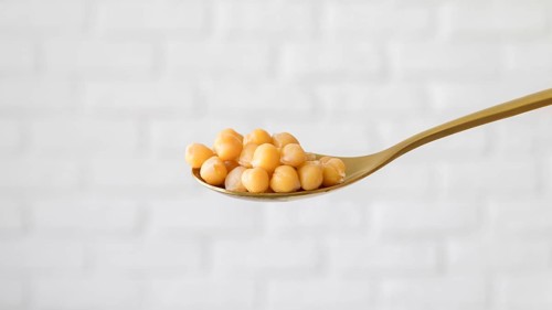 Front view chickpeas beans concept