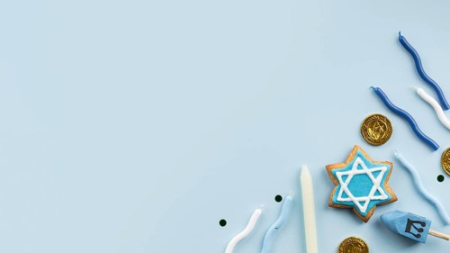 Top view hanukkah concept