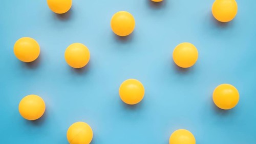 Lovely sport composition with ping pong elements