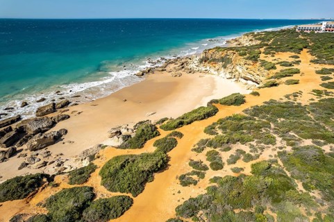 View over the coast and the bay Cala del Puntalejo