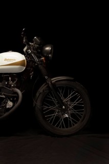 Still life cafe racer style motorbike