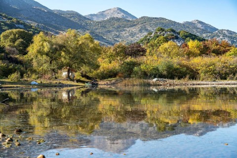 Lake Scutari near the village of Donji Murici