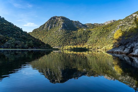 Landscape on the river Crnojevic near Rijeka Crnojevica