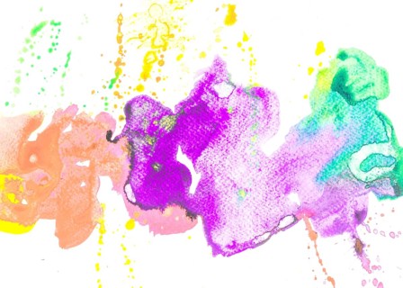 Watercolor stained white background