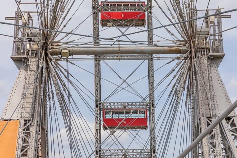 The Vienna Giant Ferris Wheel in the Prater amusement park