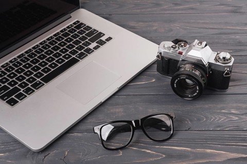 Laptop camera glasses table