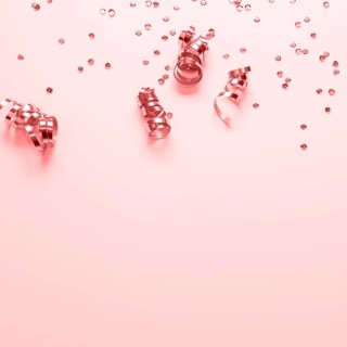 Pink confetti frame with copy space