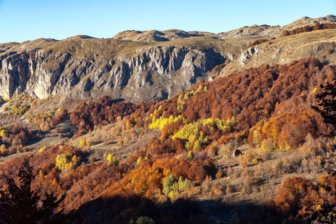 Autumn mountain landscape near Durmitor National Park