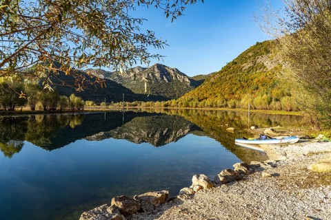 Landscape on the river Crnojevic near Rijeka Crnojevica