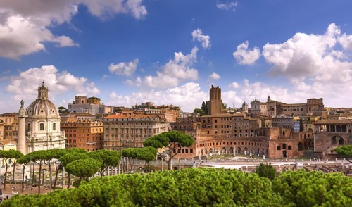 View of Trajan's Column and Trajan's Market