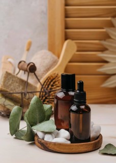 Organic body oil hair brush