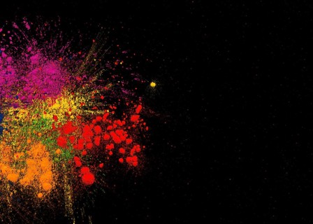 Colorful festival colors plain surface with space text