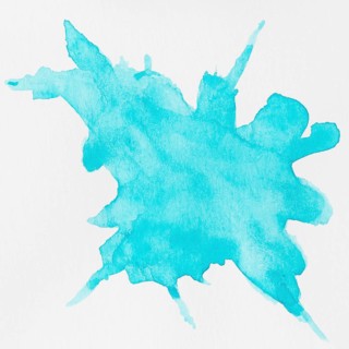 Watercolour liquid blue splashes white background