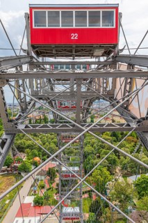 Red wagon of the Vienna Giant Ferris Wheel