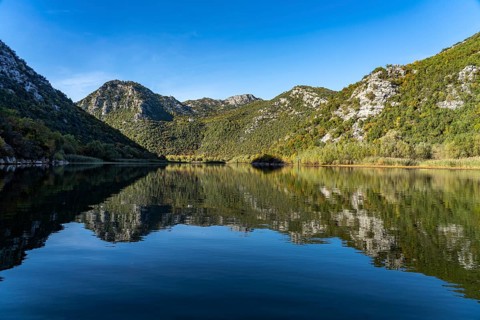 Landscape on the river Crnojevic near Rijeka Crnojevica