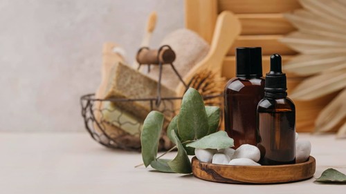 Organic body oil front view