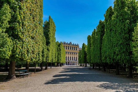 Palace Park with Schoenbrunn Palace