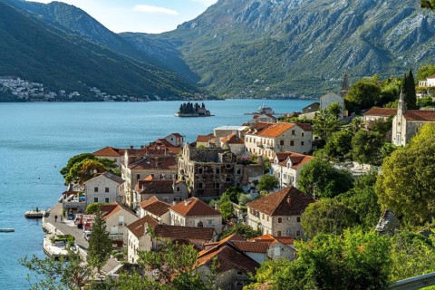 Perast and the islands of St George