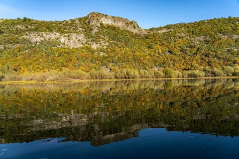 Landscape on the river Crnojevic near Rijeka Crnojevica