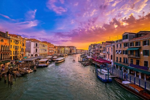 Sunset view of Grand Canal