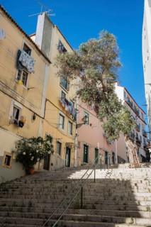 Stairs in the old town of Lisbon