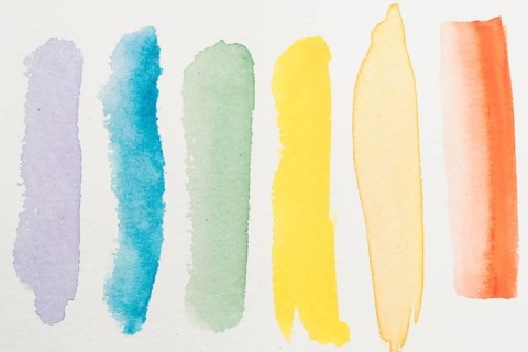 Smears colorful watercolor paper
