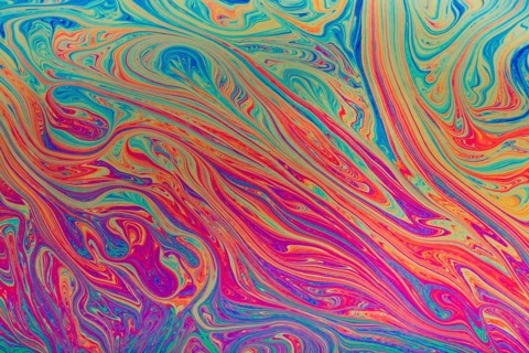 Abstract colorful soap bubble background