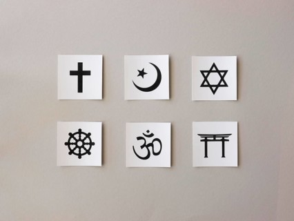 Assortment religious symbols